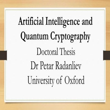 Artificial Intelligence and Quantum Cryptography