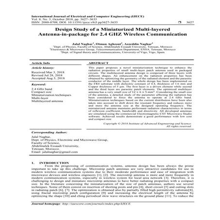 Design Study of a Miniaturized Multi-layered  Antenna-in-package for 2.4 GHZ ...