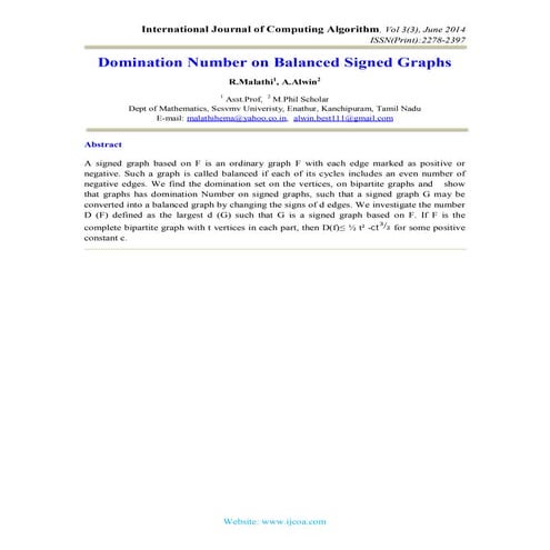 Domination Number on Balanced  Signed Graphs