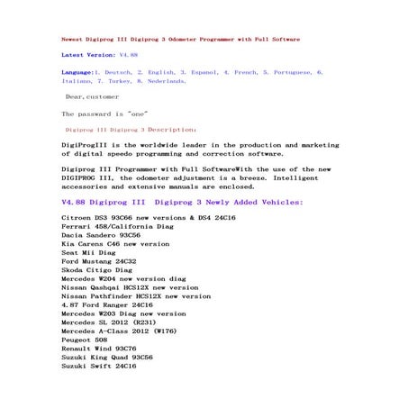 V4.88 newest digiprog iii digiprog 3 odometer programmer with full software