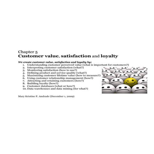 Customer value, satisfaction and loyalty | PDF