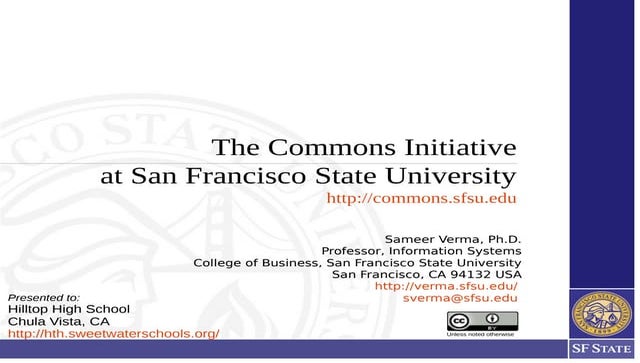 The Commons Initiative at SF State