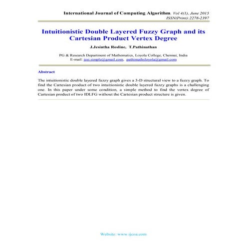 Intuitionistic Double Layered Fuzzy Graph and its Cartesian Product Vertex Degree