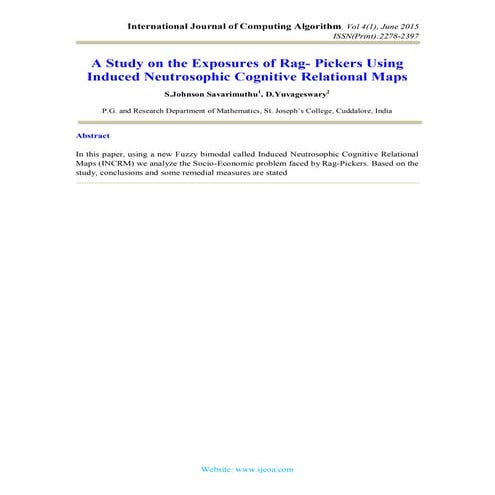 A Study on the Exposures of Rag- Pickers Using Induced Neutrosophic Cognitive Relational Maps 