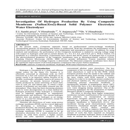 PEM Water Electrolysis | PDF