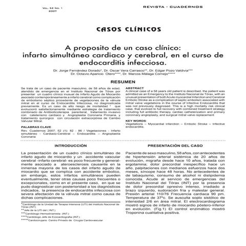 Caso clínico: Infarto agudo de miocardio con elevación del ST y manejo ...