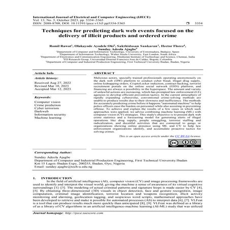 Artificial Intelligence Models for Crime Prediction in Urban Spaces | PDF