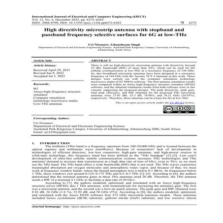 High directivity microstrip antenna with stopband and  passband frequency sel...