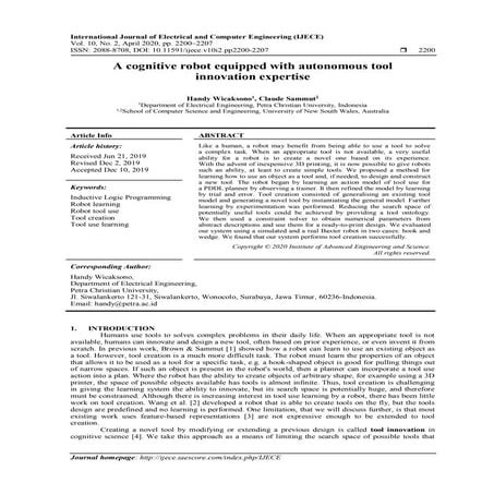 A cognitive robot equipped with autonomous tool  innovation expertise 