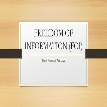 Freedom of Information for Local Government Units