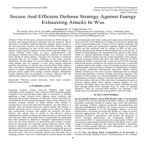 Secure And Efficient Defense Strategy Against Energy Exhausting Attacks In Wsn