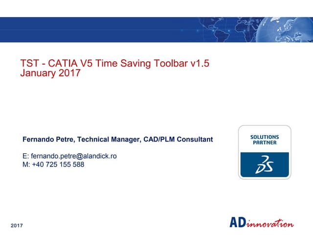  TST - CATIA V5 Time Saving Toolbar
