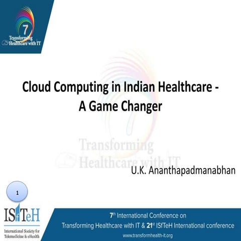 Cloud Computing in Health Care A game changer by Uk Anantapadmanabhan