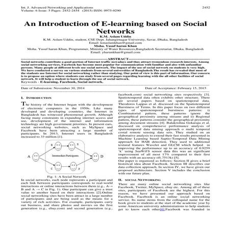 An Introduction of E-learning based on Social Networks