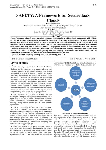 SAFETY: A Framework for Secure IaaS Clouds