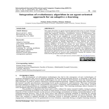 Integration of evolutionary algorithm in an agent-oriented approach for an ad...