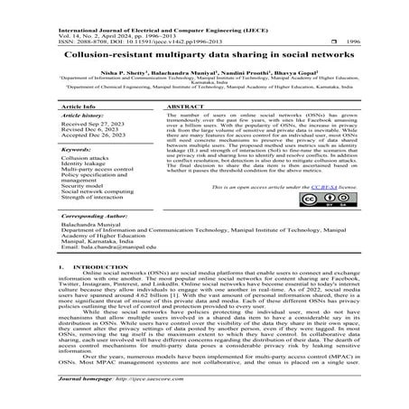 Collusion-resistant multiparty data sharing in social networks