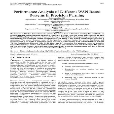 A Survey on Wireless Sensor Network For Agriculture | PDF