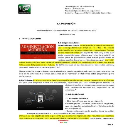 La Prevision | DOCX