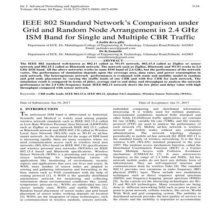 IEEE 802 Standard Network’s Comparison under Grid and Random Node Arrangement...