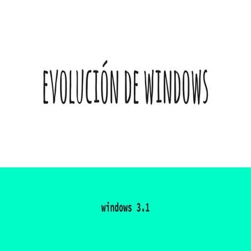 Evolución de windows