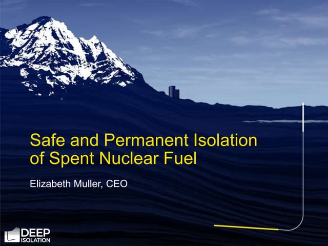 Deep Isolation investor pitch
