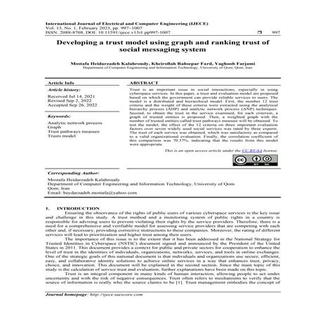 Developing a trust model using graph and ranking trust of  social messaging s...