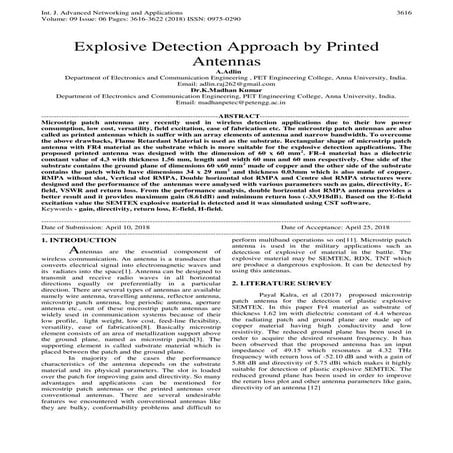 Explosive Detection Approach by Printed Antennas | PDF