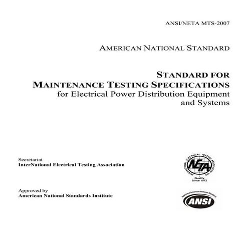 INSPECTION AND TEST PROCEDURES FOR SWITCHGEAR AND SWITCHBOARD | PDF
