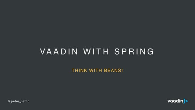 Vaadin 8 with Spring Framework