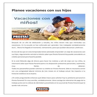 Planee vacaciones con sus hijos