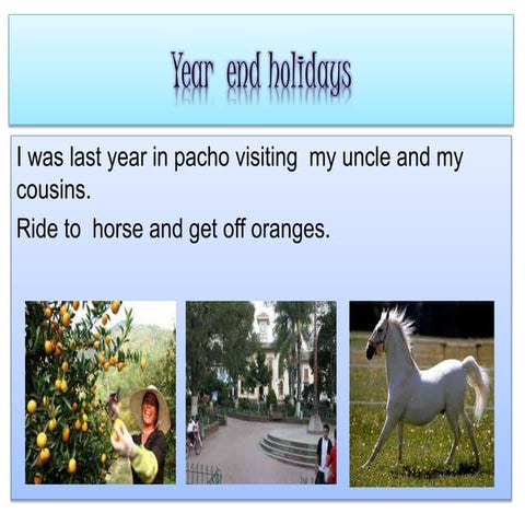 Vacaciones en ingles | PPT