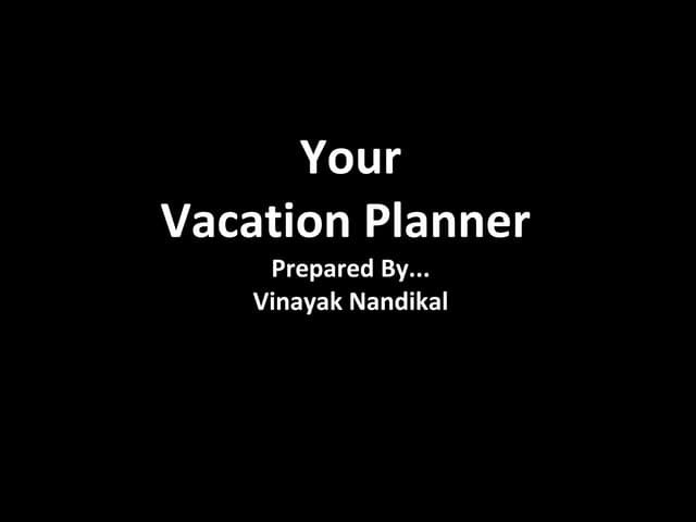 Vacation Planner