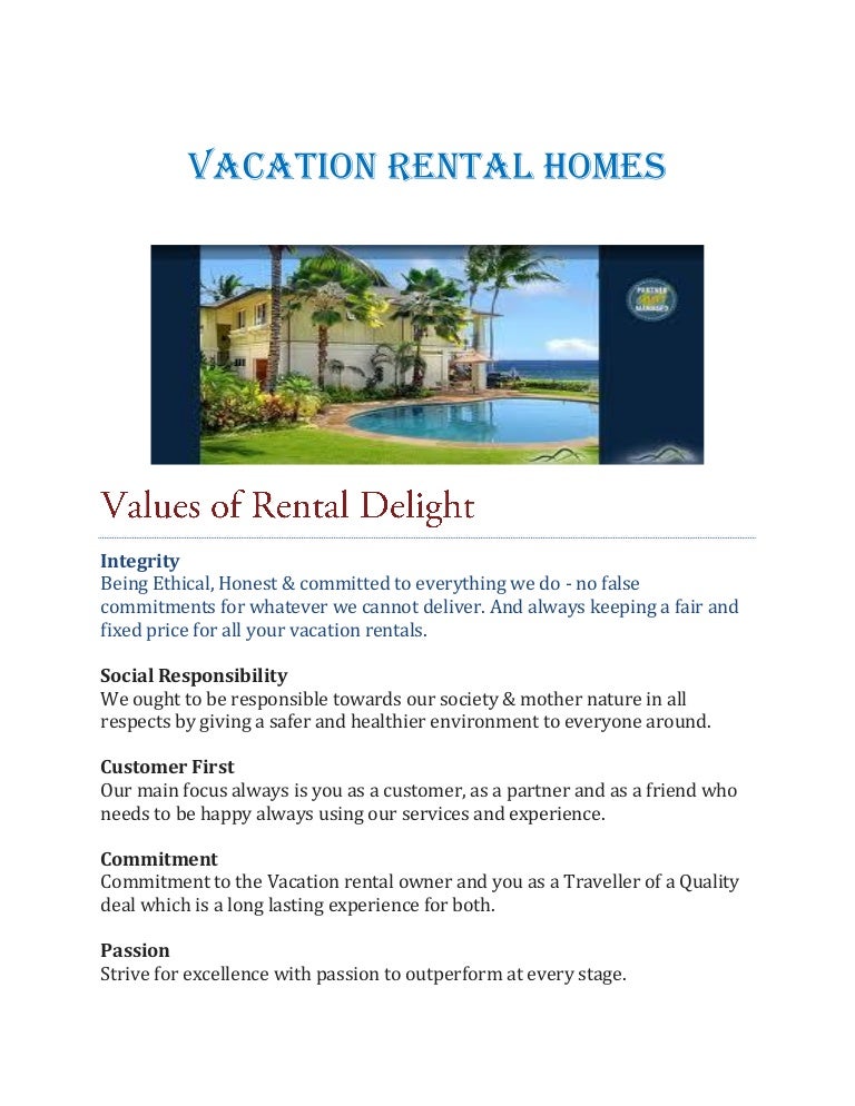 Vacation Rental Homes
