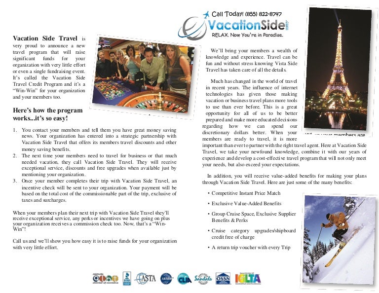 Vacation Side Travel Charity Fundraising Flyer