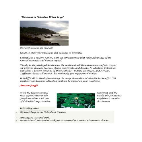 Colombia power point presentation | PPTX