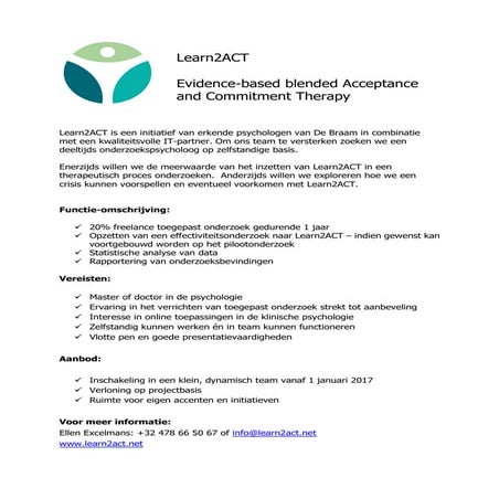 Vacature onderzoeker