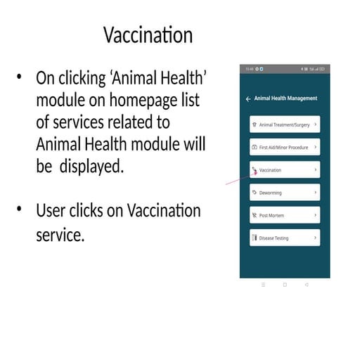 Vaccination modules of difference animals | PPTX