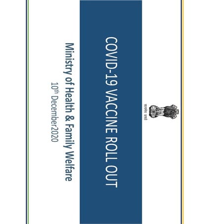 COVID-19 Vaccine Roll Out Plan by Ministry of Health and Family Affairs