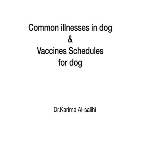 Vaccination schedule in dogs