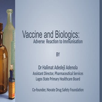 Vaccine and Biologics adverse reactions to immunisation.pptx