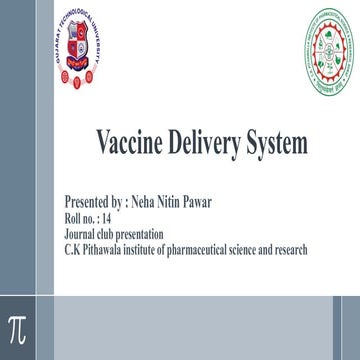 Vaccine  delivery system m.pharmaceutics