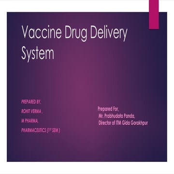 Vaccine drug delivery System including wth Single shot vaccine and Mucosal an...