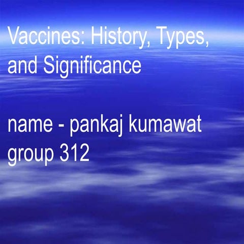 Overview of immunization, focusing on technical aspects | PPTX