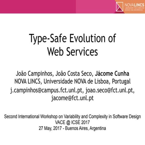 Type-Safe Evolution of  Web Services