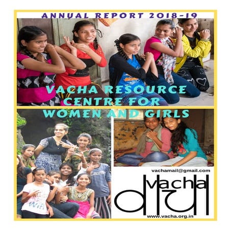 Vacha resource centre for Women Girls annual report 2018 19
