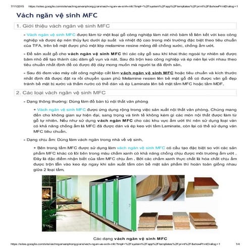 Vách Ngăn Vệ Sinh MFC