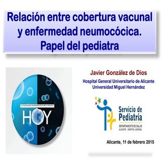 Vacuna antineumocócica. Alicante 2015