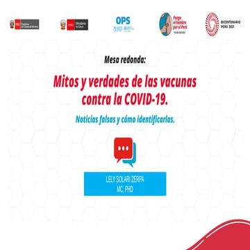 Vacunas autorizadas en el Perú, efectividad, seguridad y beneficios Dra. Lely...
