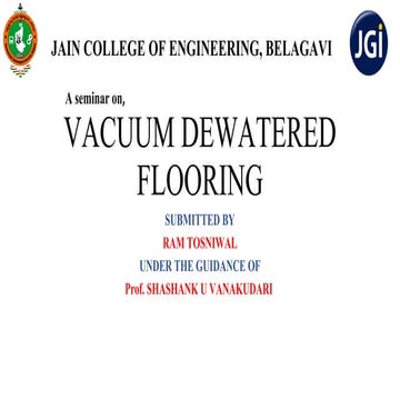 Vacuum dewatered flooring